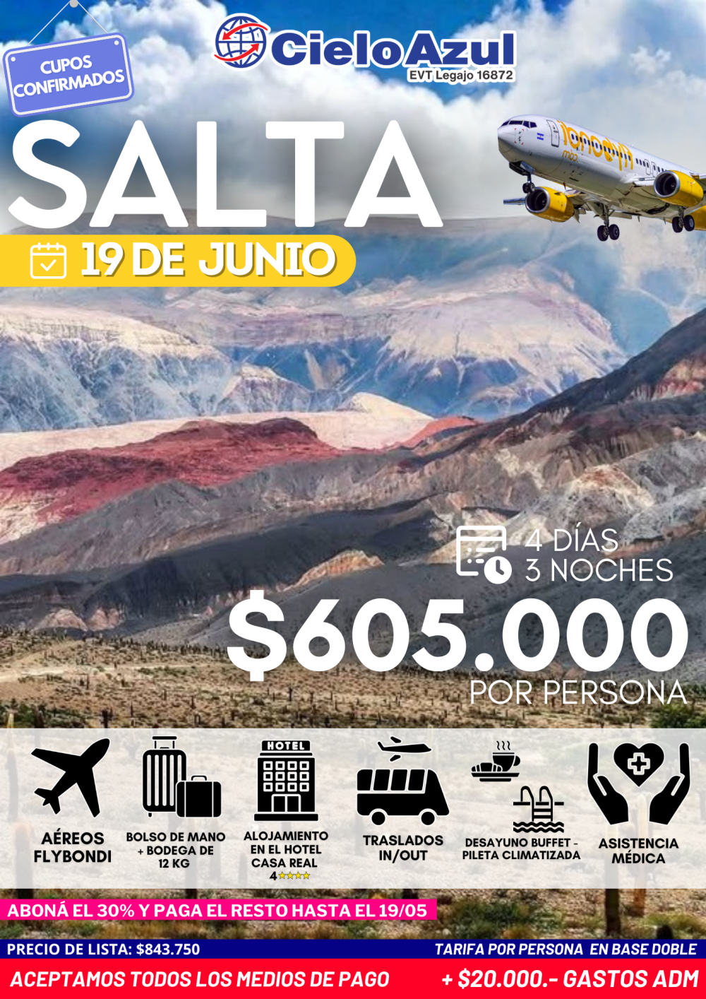 SALTA JUNIO - PAQUETE EXCLUSIVO