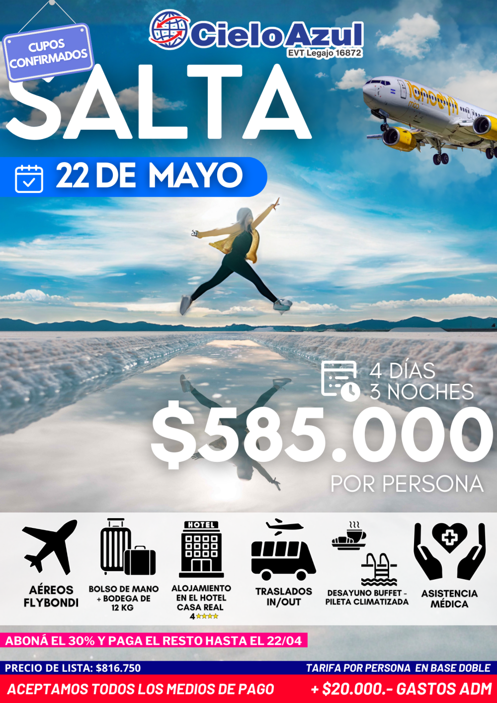 SALTA MAYO - PAQUETE EXCLUSIVO