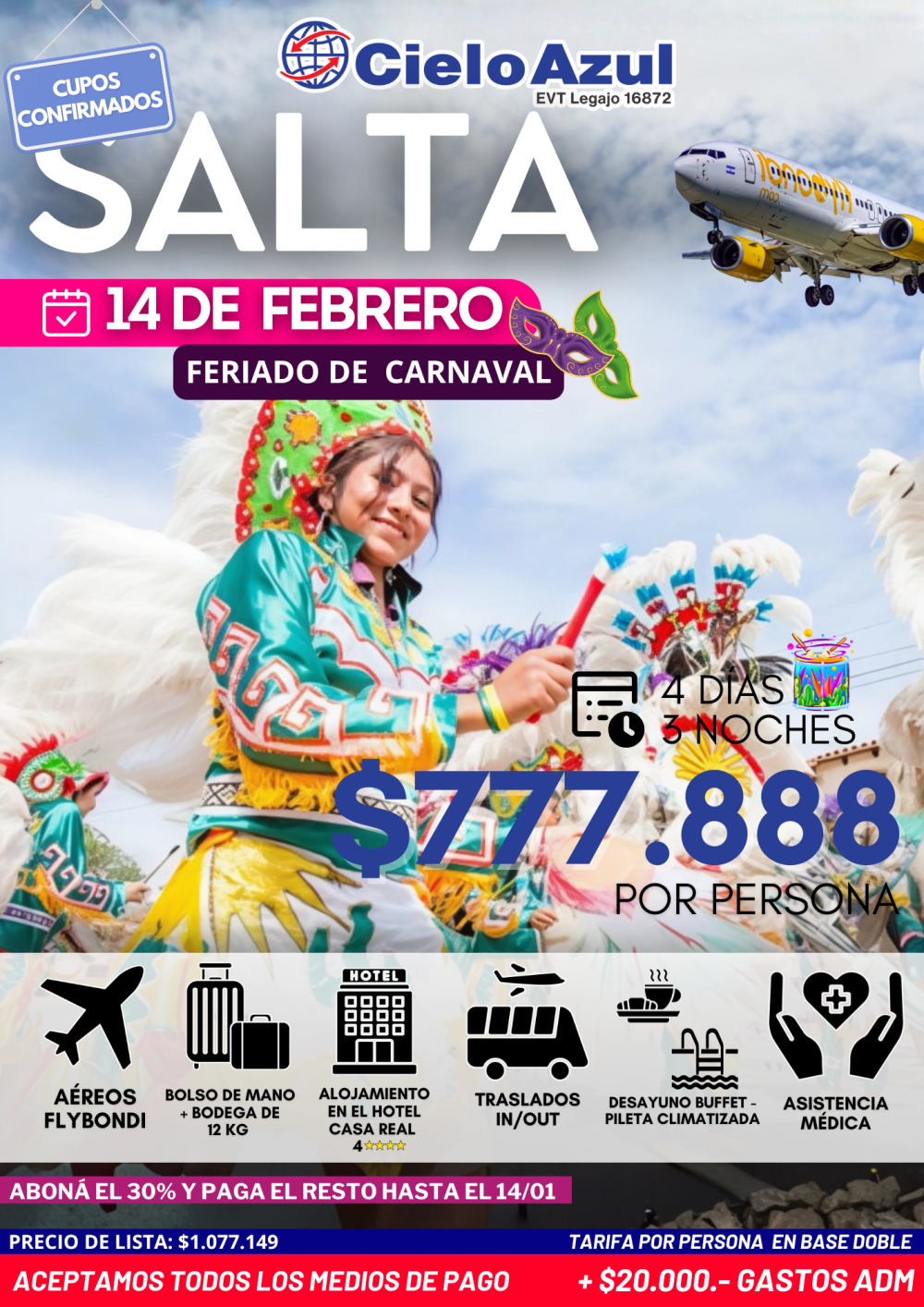 SALTA CARNAVAL - PAQUETE PROPIO