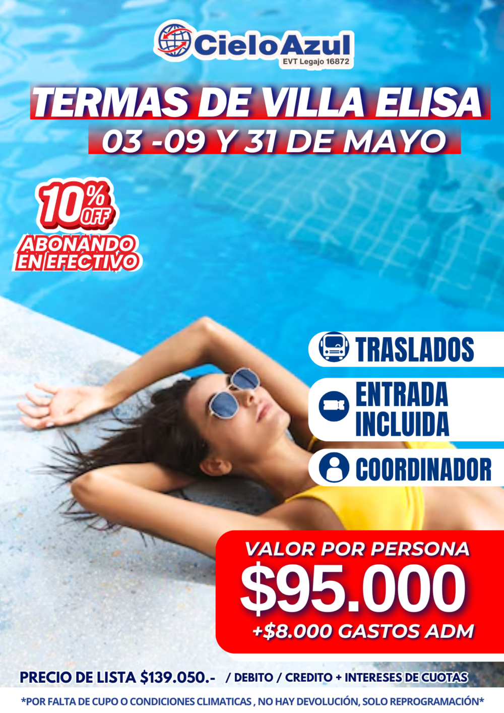 TERMAS DE VILLA ELISA EN MAYO