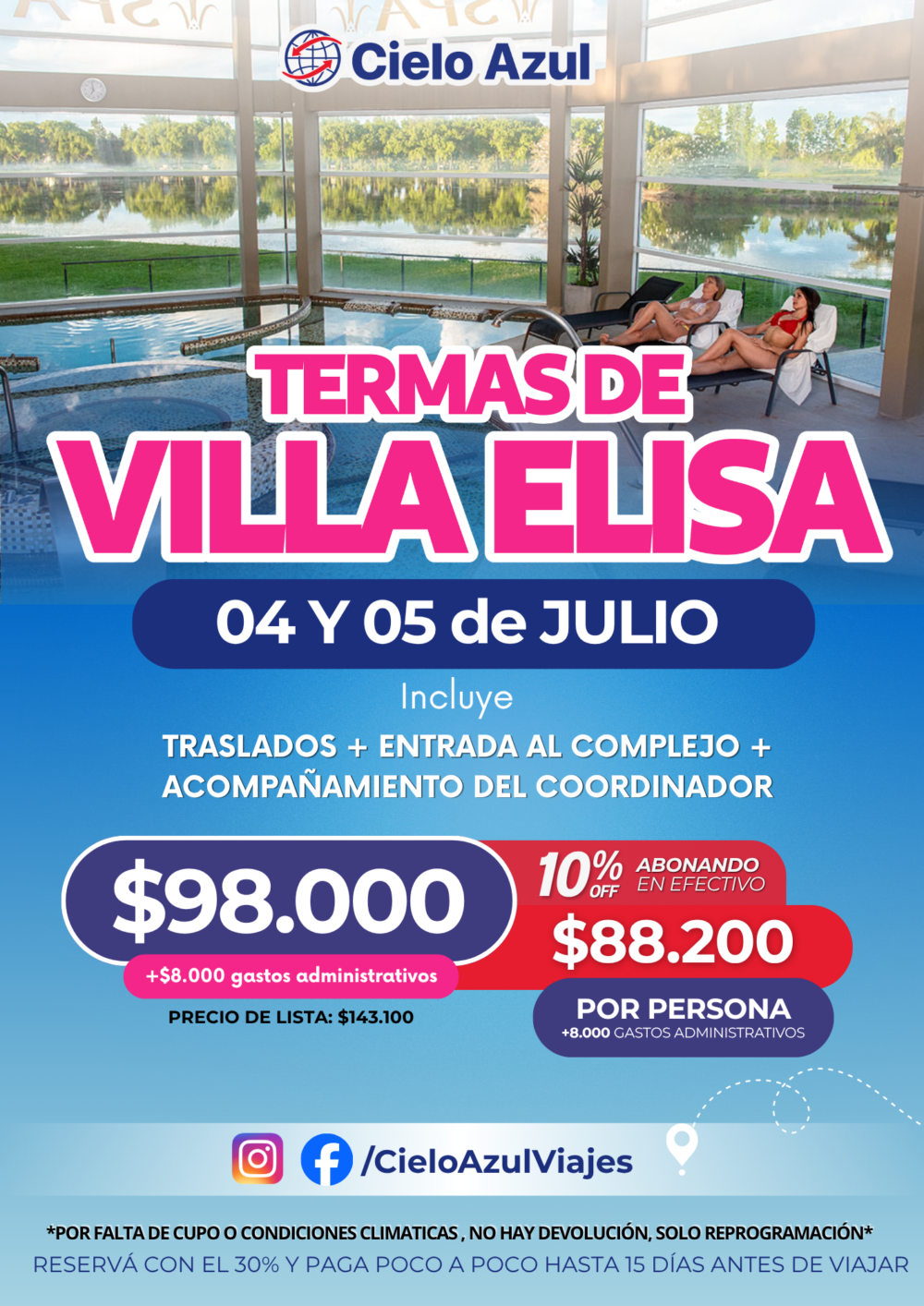 TERMAS DE VILLA ELISA EN JULIO