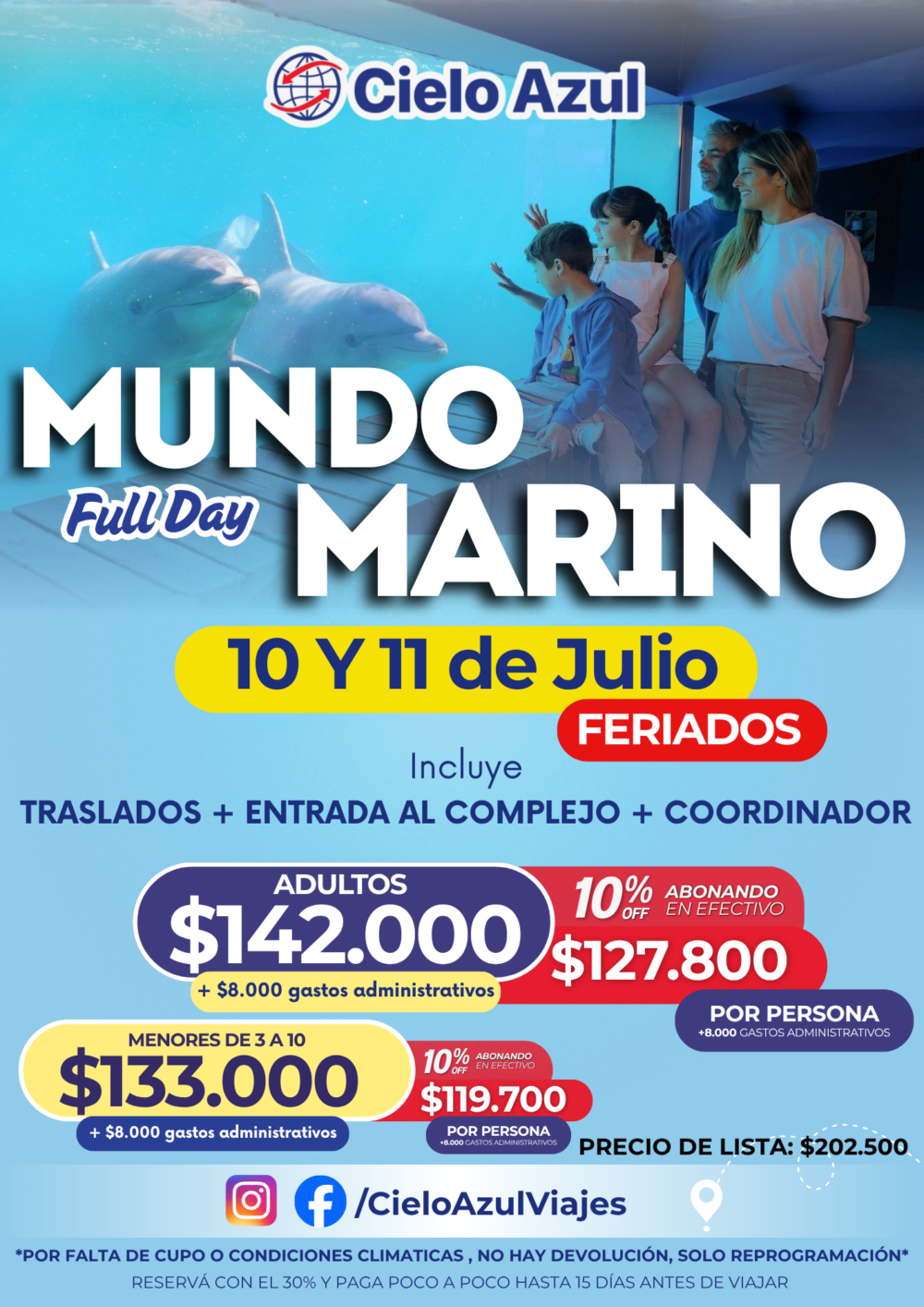 MUNDO MARINO - FERIADO DE JULIO