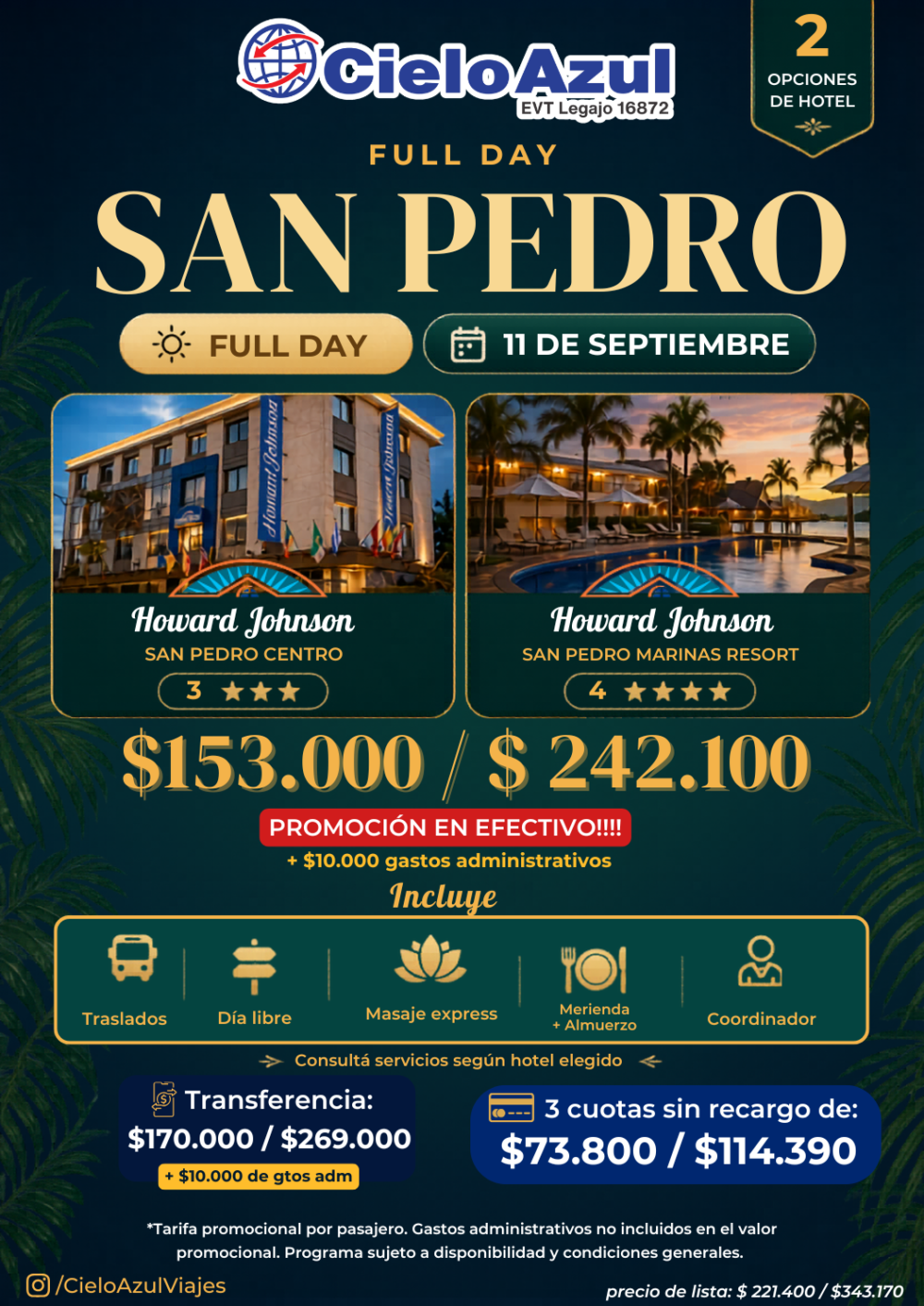 SAN PEDRO - FULL DAY - DÍA DEL MAESTRO