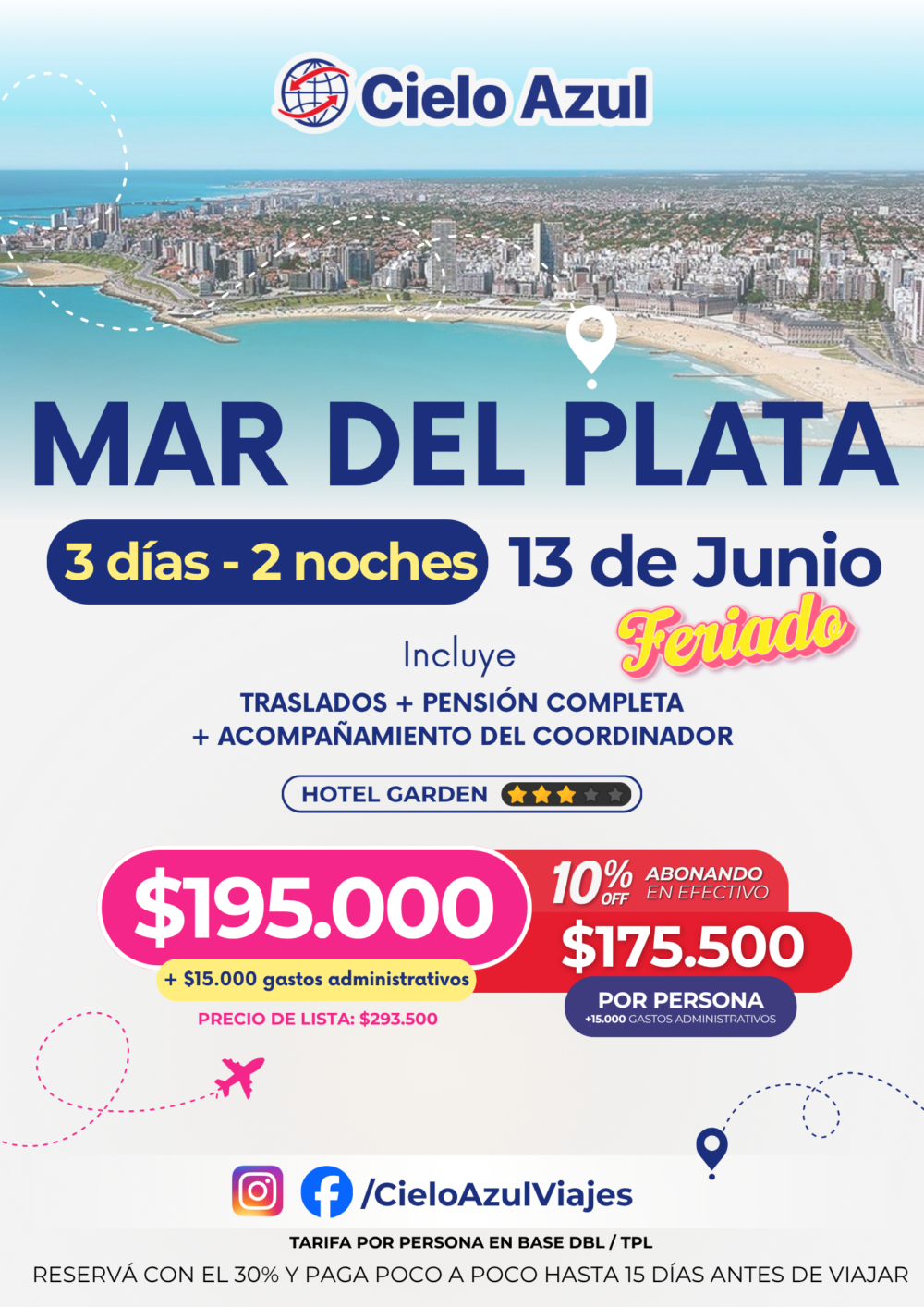 MAR DEL PLATA FERIADO 15 DE JUNIO