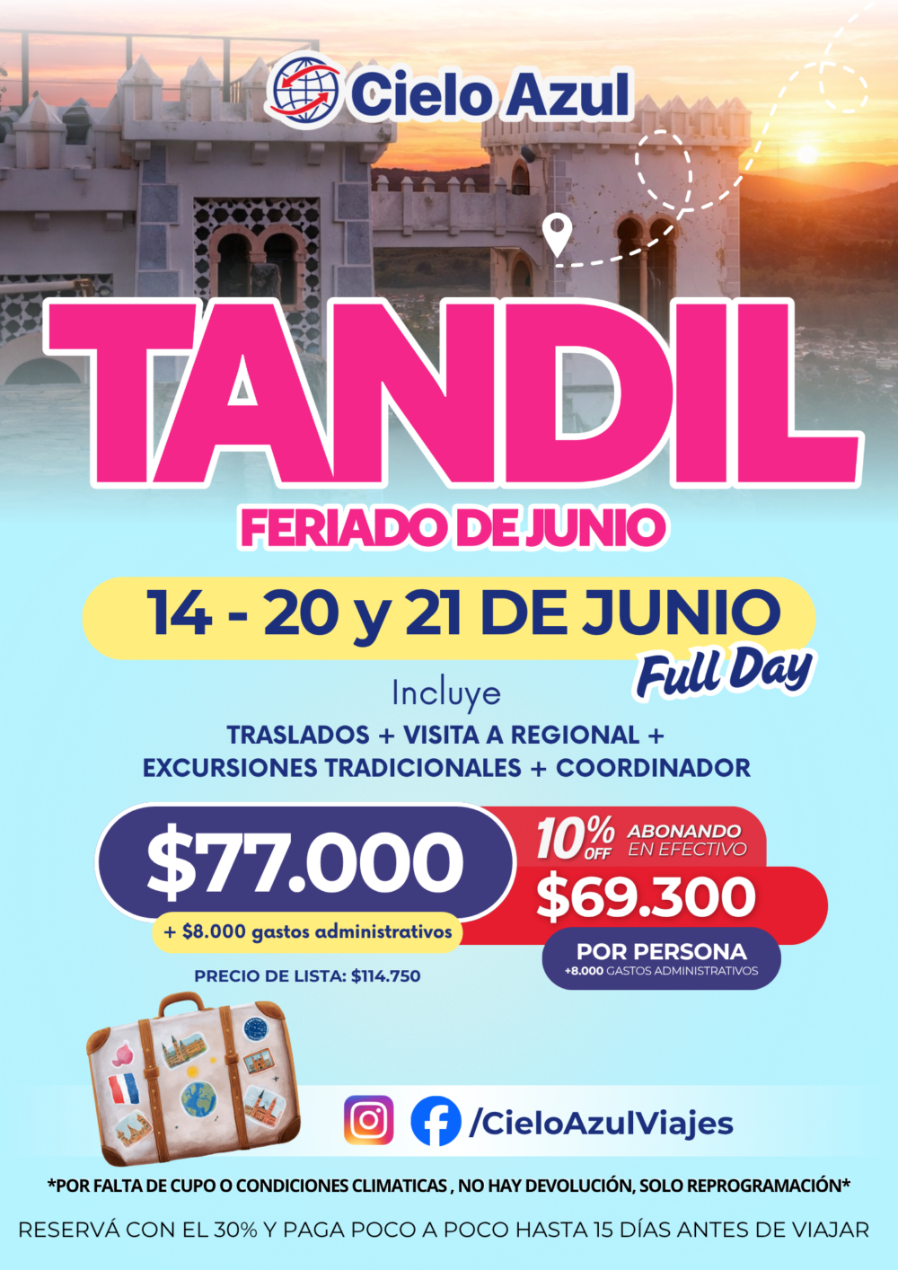 TANDIL FERIADO DE JUNIO