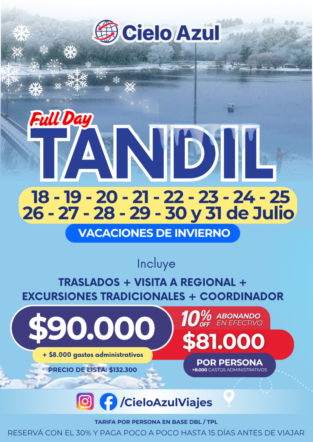TANDIL - VACACIONES DE INVIERNO