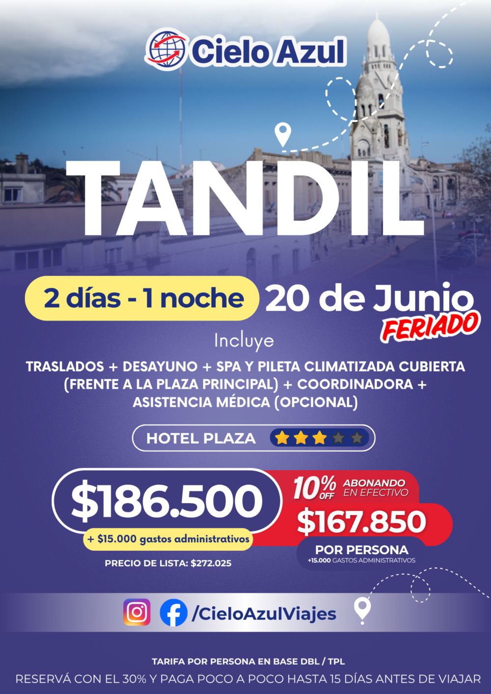 TANDIL FERIADO 20 DE JUNIO