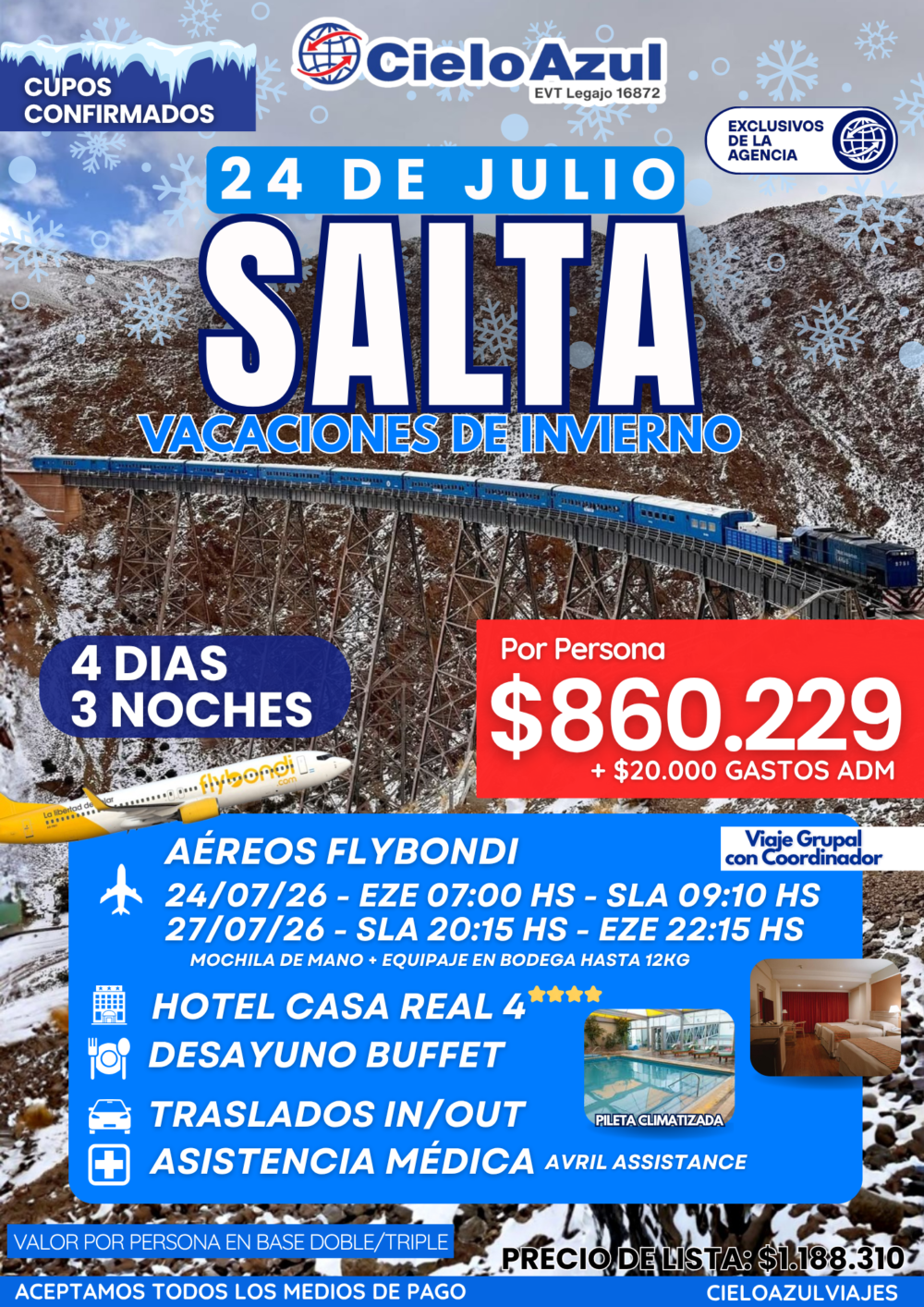 PAQUETE A SALTA - VACACIONES DE INVIERNO