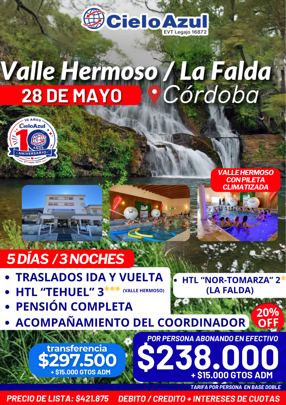 VALLE HERMOSO y LA FALDA EN MAYO