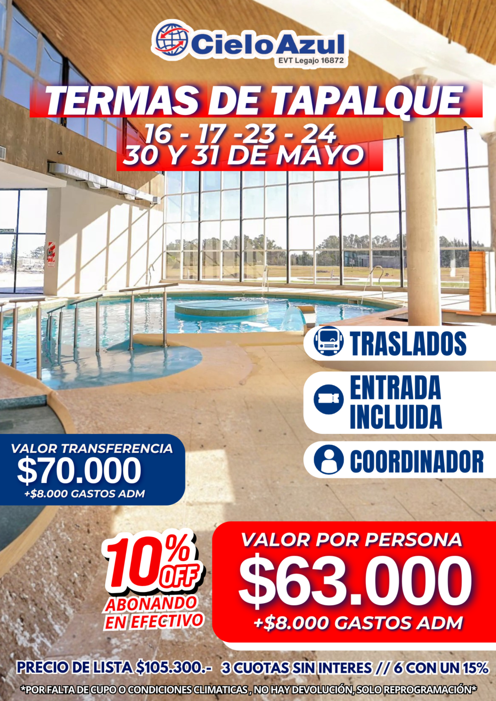TERMAS DE TAPALQUE - MAYO