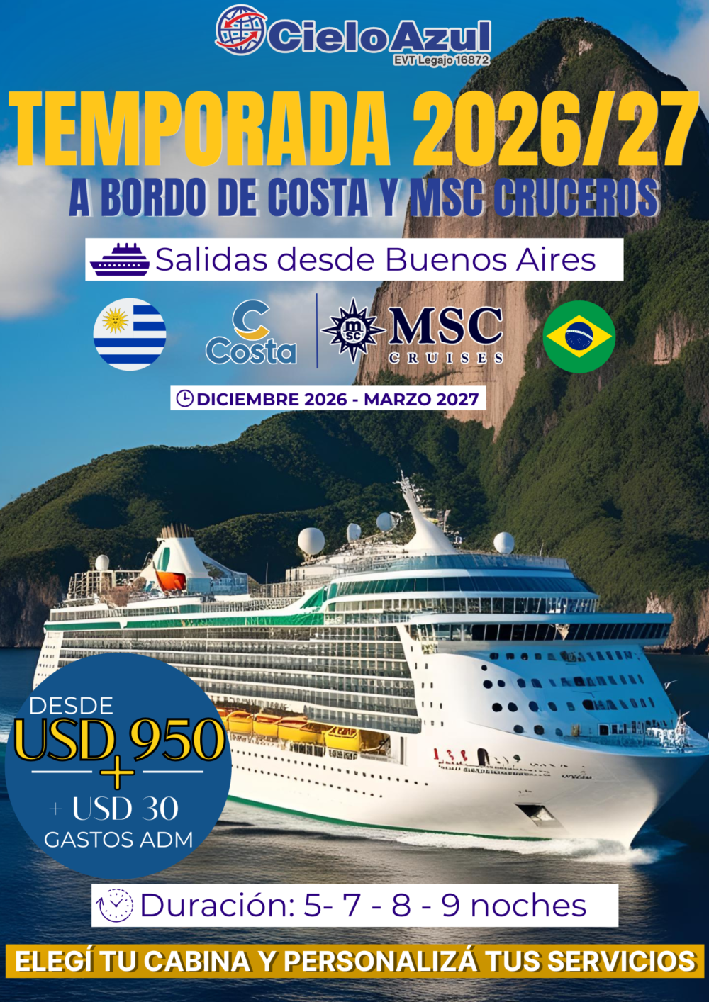 CRUCEROS 2026/2027