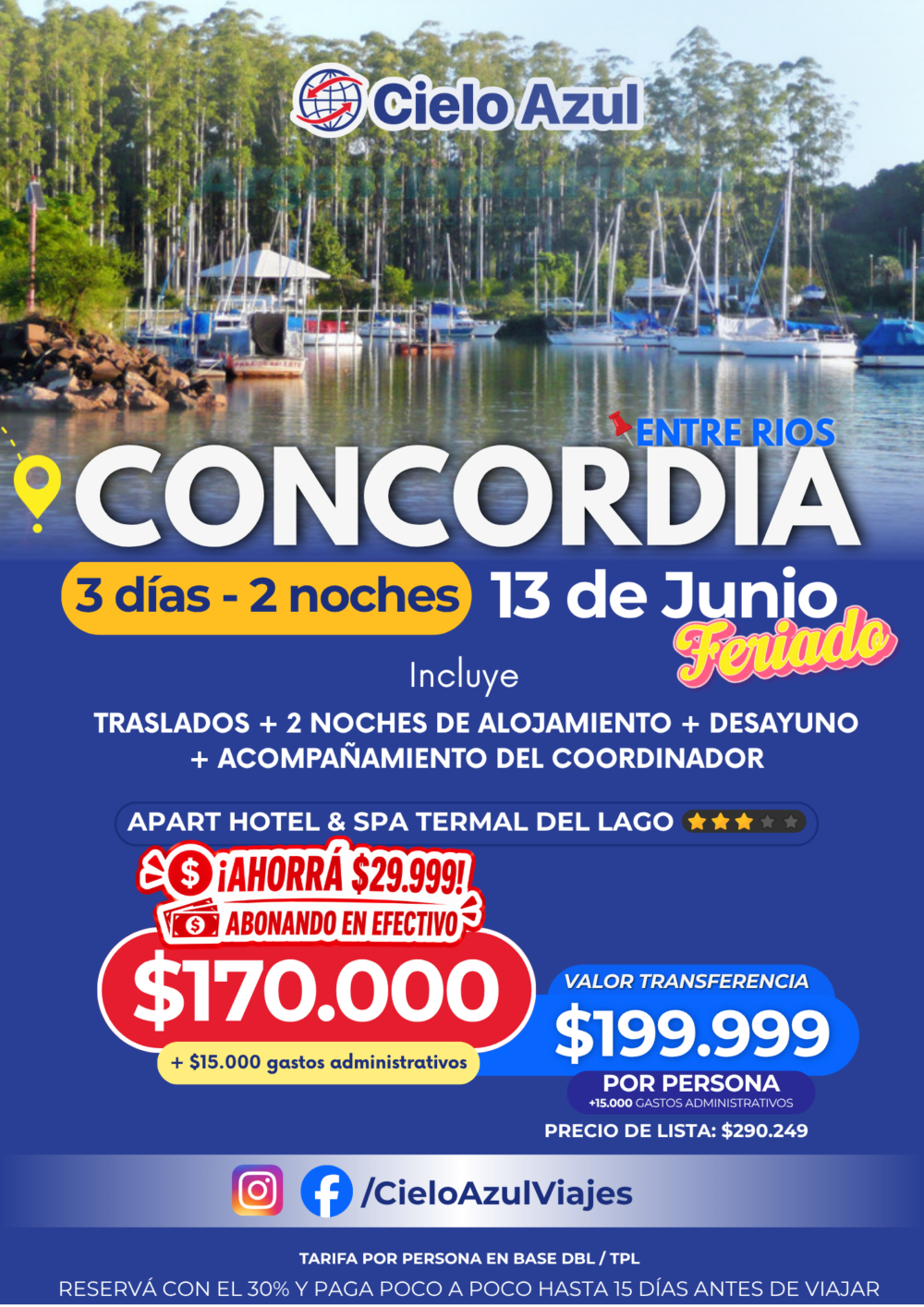 CONCORDIA - FERIADO 13 DE JUNIO
