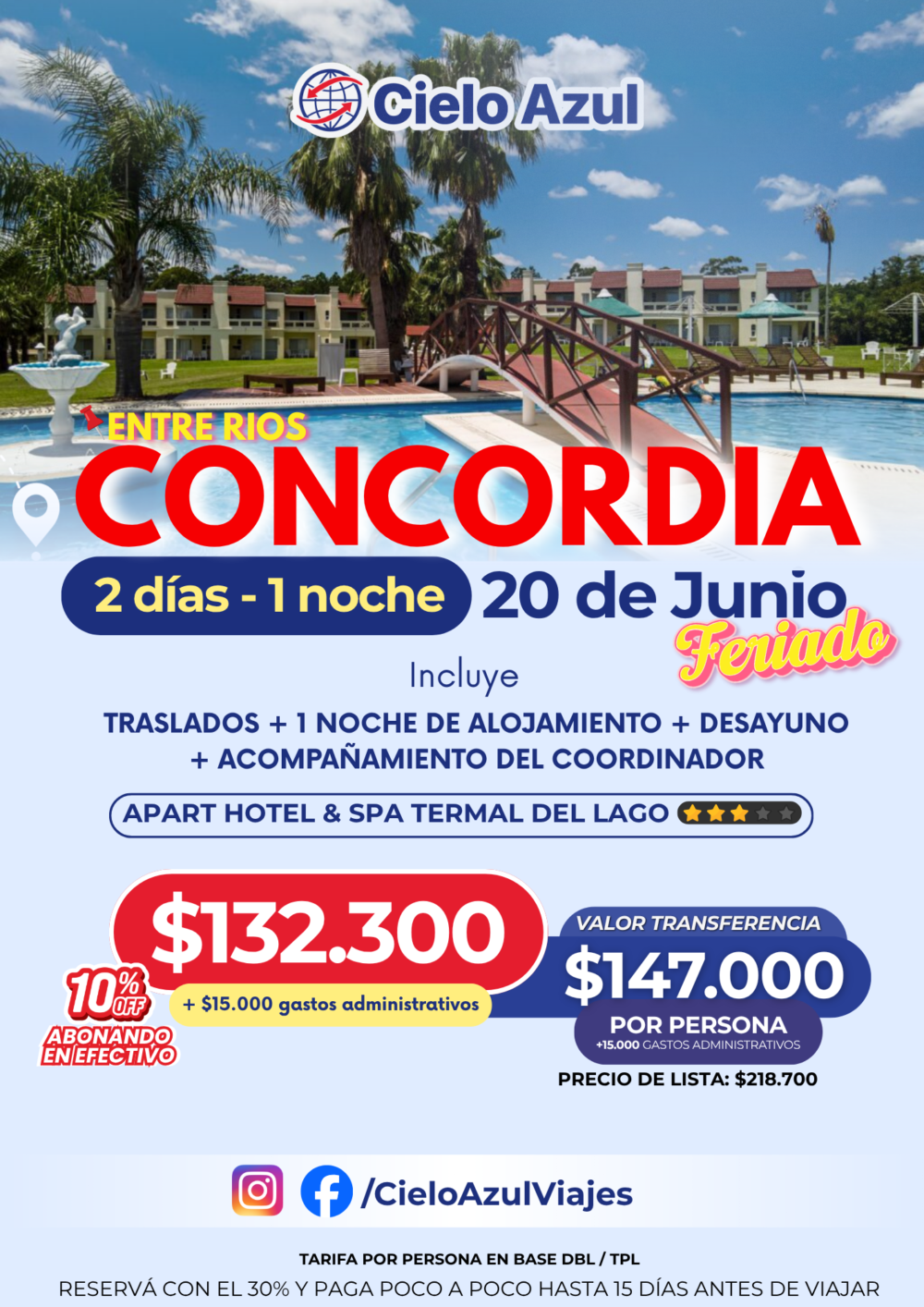 CONCORDIA - FERIADO 20 DE JUNIO