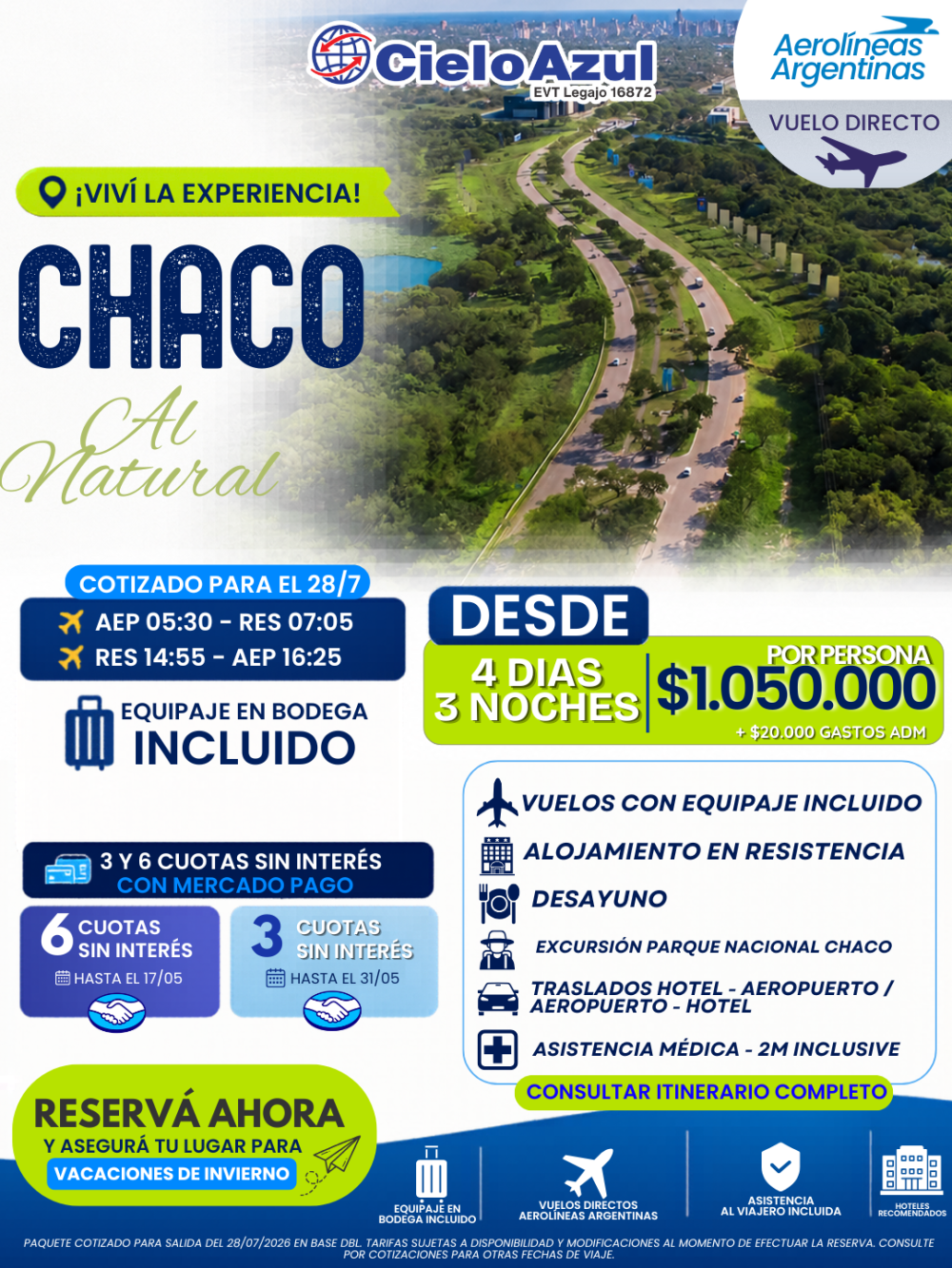 CHACO AL NATURAL - VACACIONES DE INVIERNO
