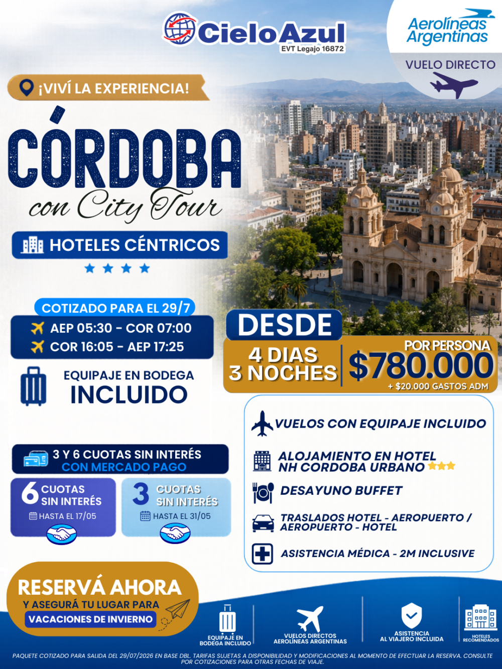 CÓRDOBA con city tour - VACACIONES DE INVIERNO