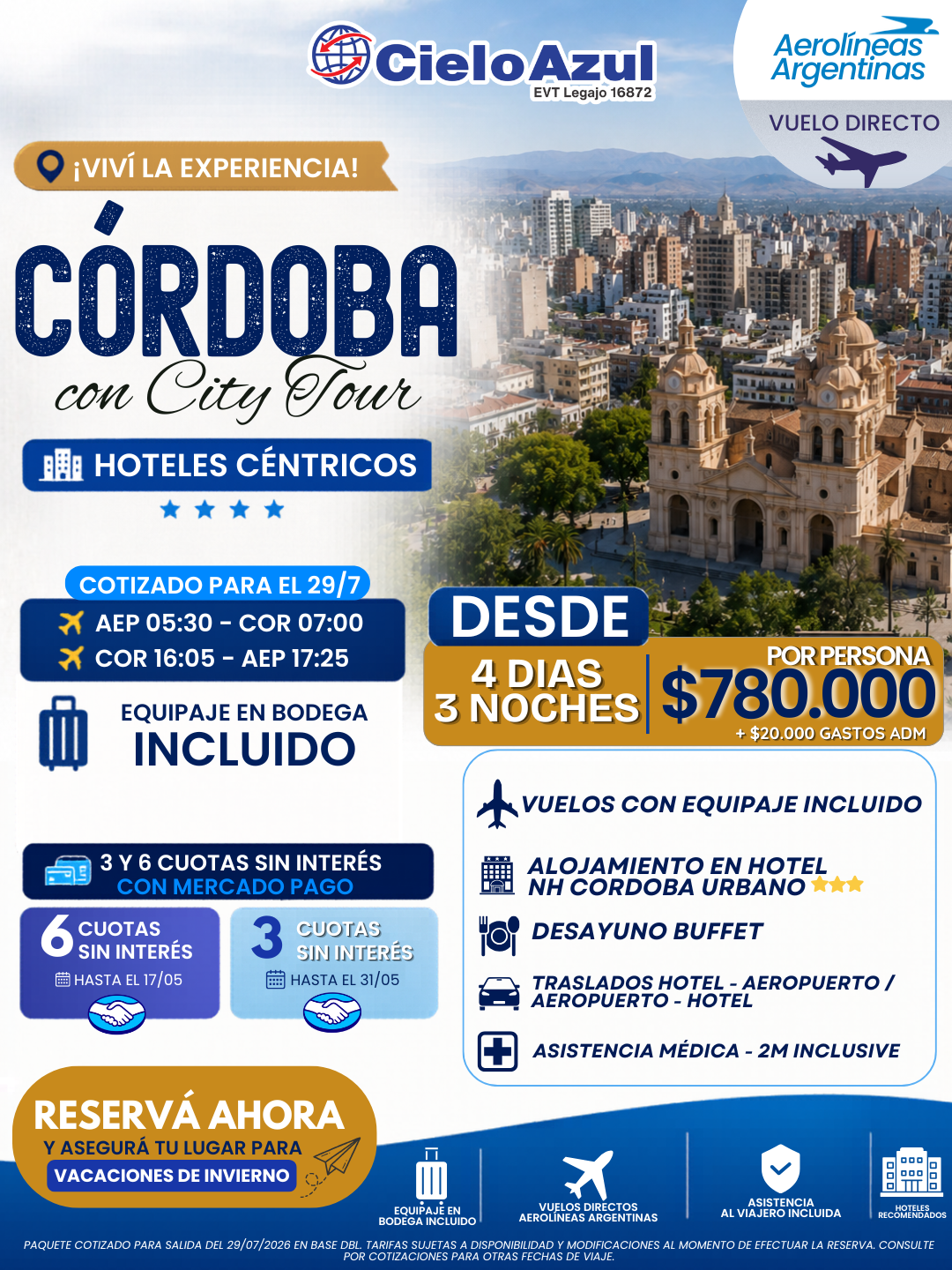 CÓRDOBA con city tour - VACACIONES DE INVIERNO