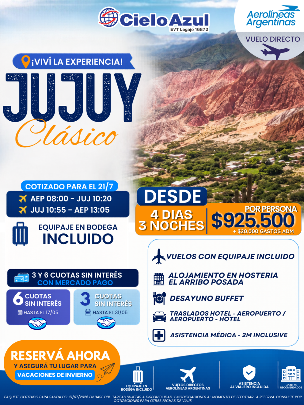 JUJUY - VACACIONES DE INVIERNO