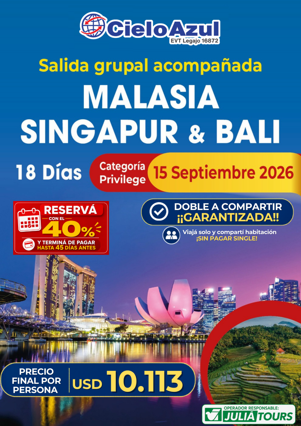 MALASIA, SINGAPUR & BALI