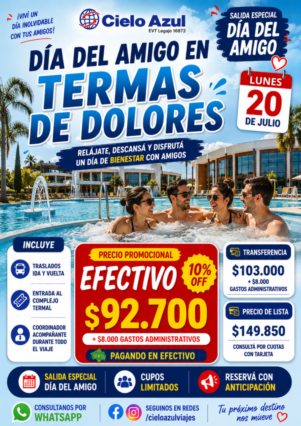 TERMAS DE DOLORES - DÍA DEL AMIGO