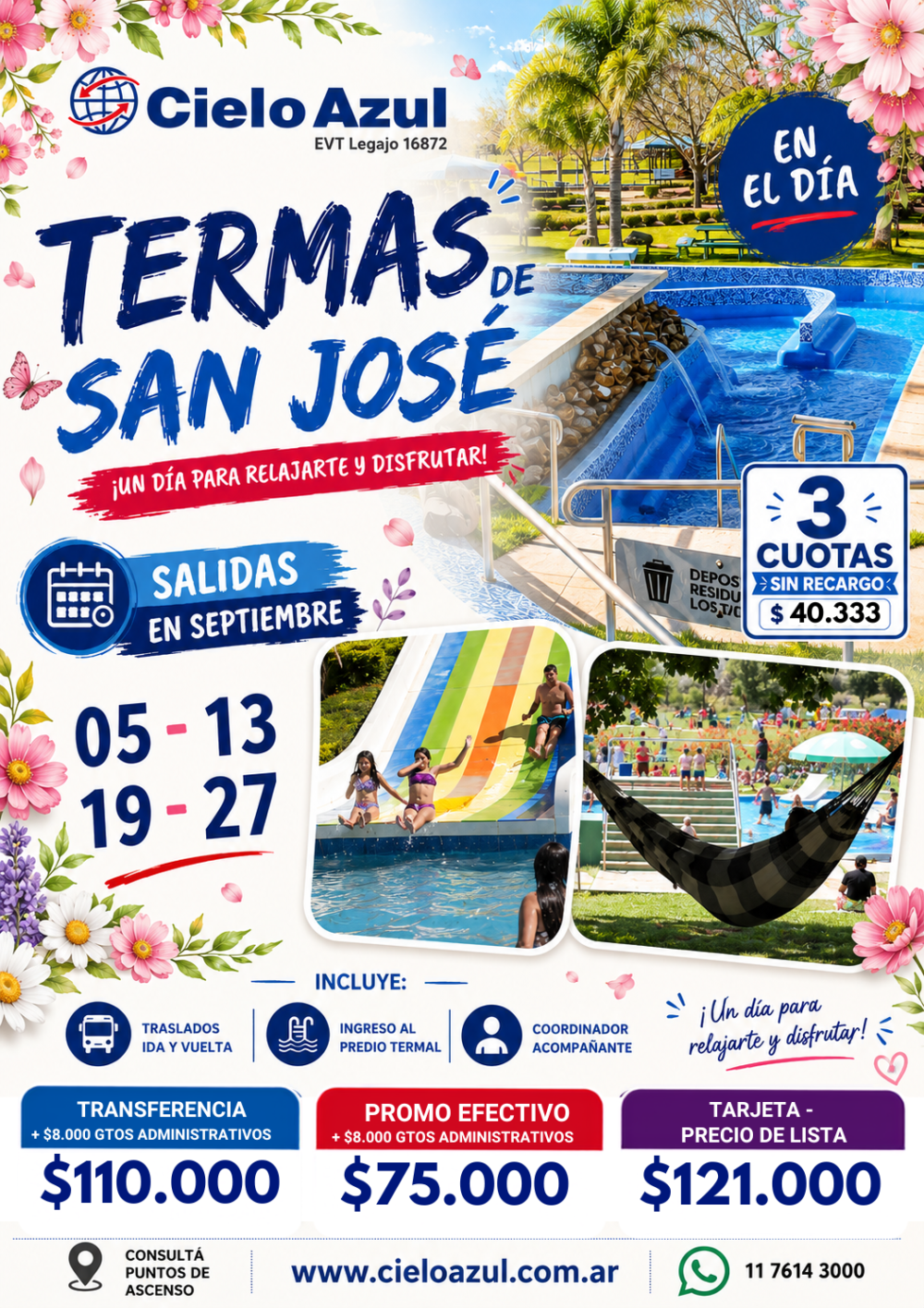 TERMAS DE SAN JOSE - SEPTIEMBRE