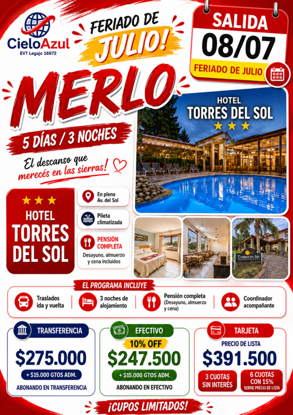 MERLO - FERIADO DE JULIO