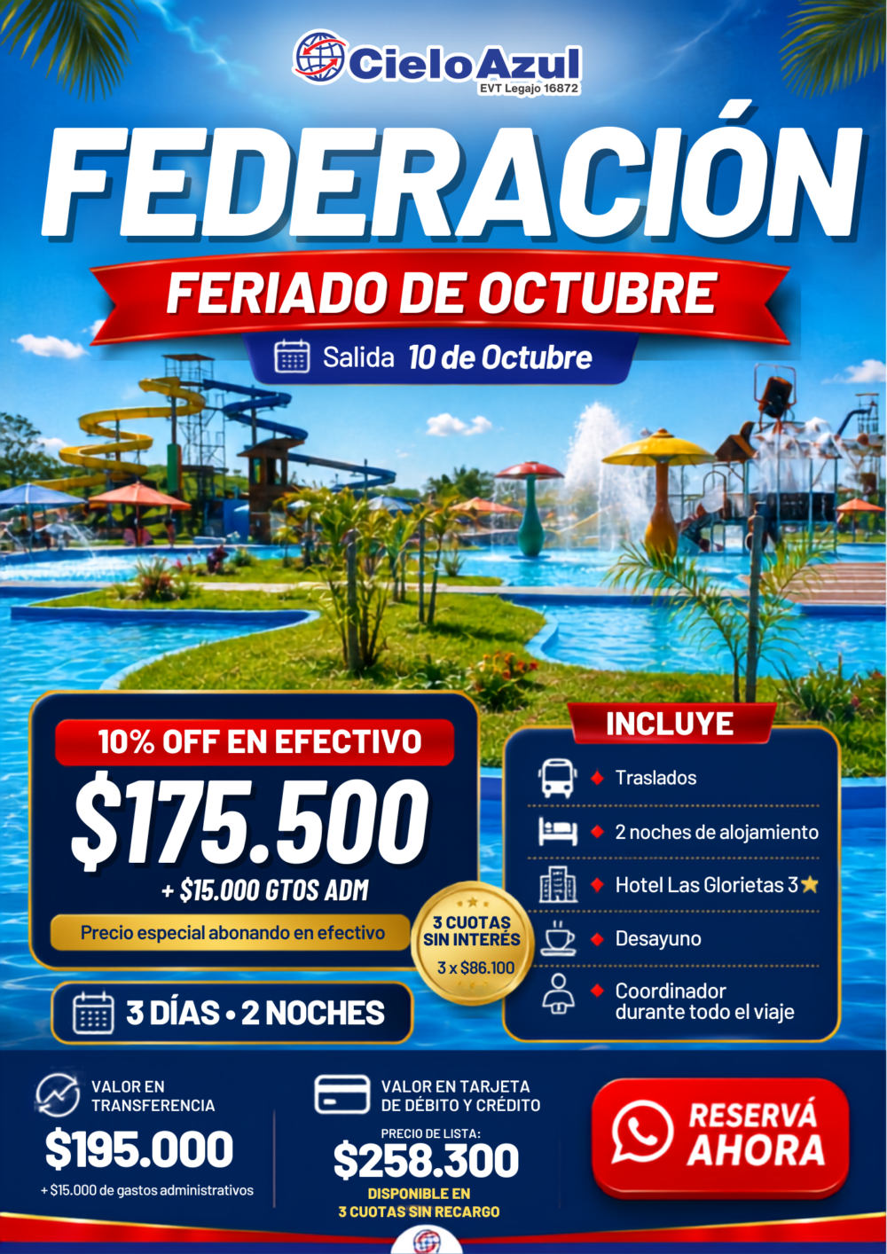 FEDERACIÓN - FERIADO DE OCTUBRE
