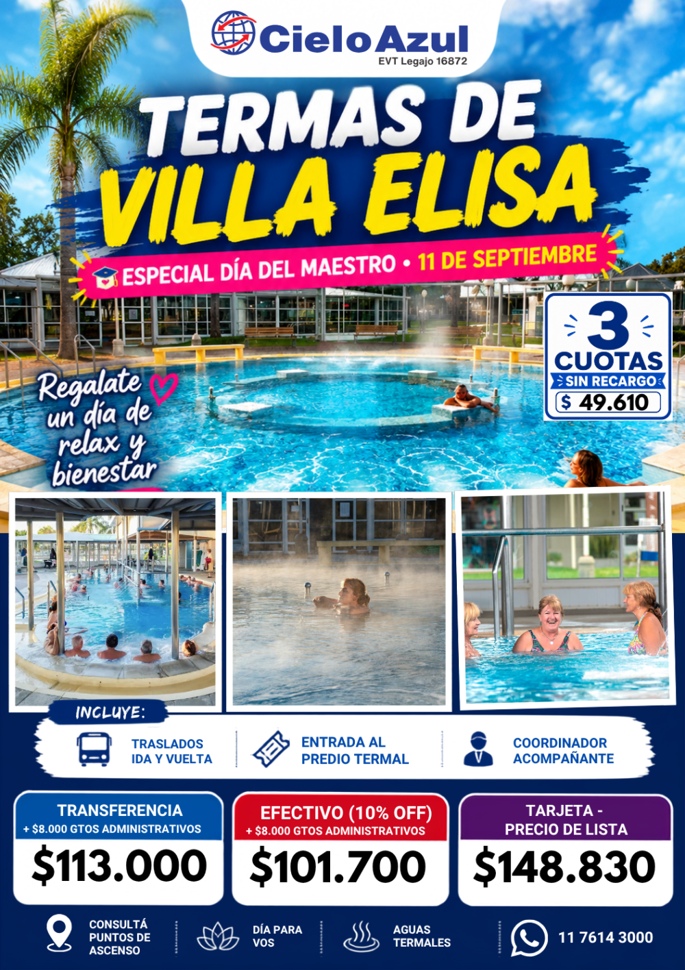 TERMAS DE VILLA ELISA - DÍA DEL MAESTRO