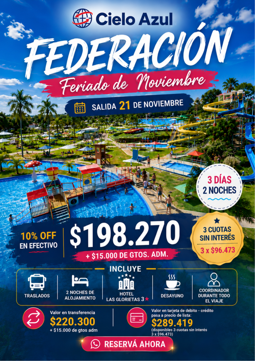 FEDERACIÓN EN FERIADO DE NOVIEMBRE