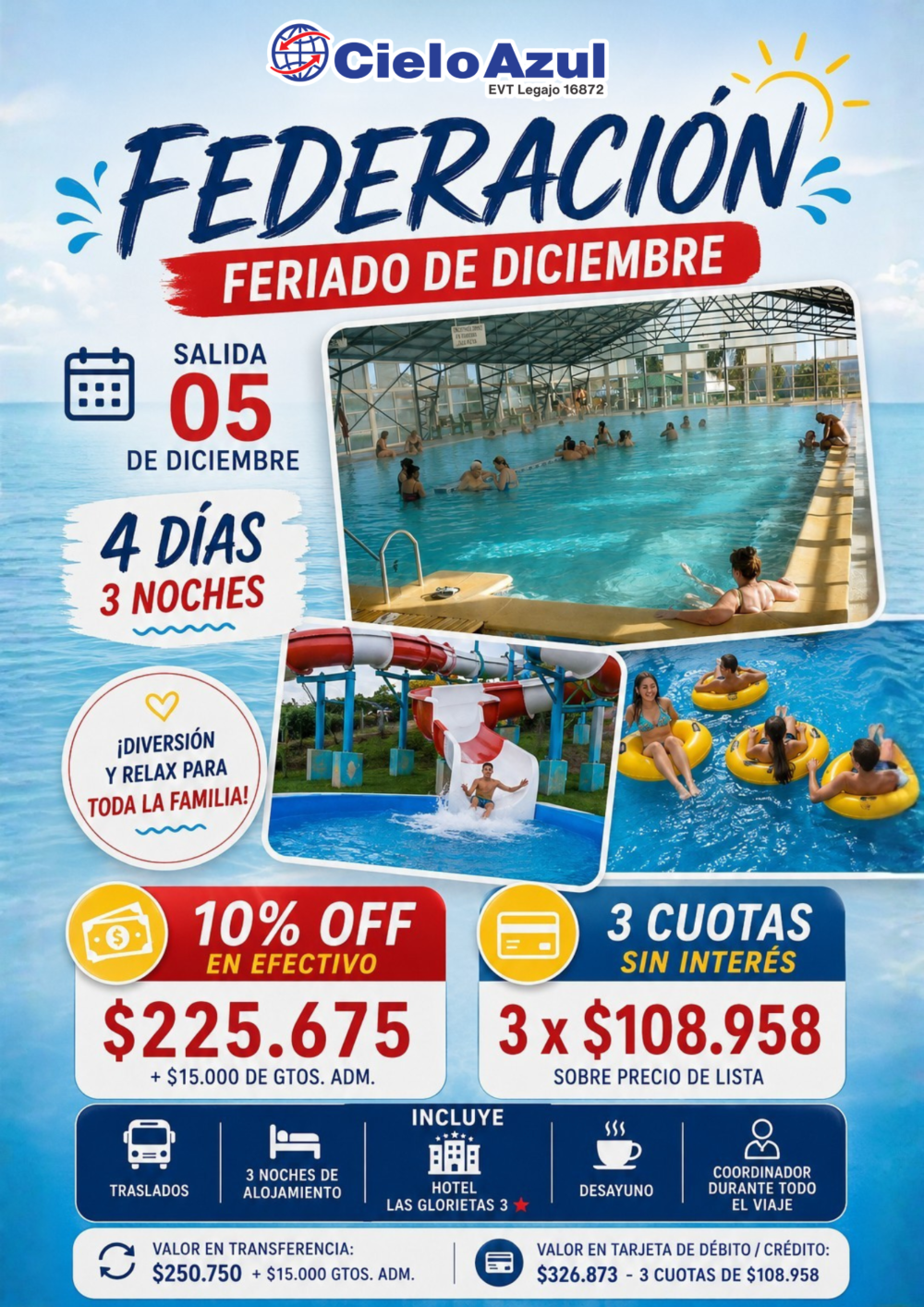 FEDERACIÓN EN EL FERIADO DE DICIEMBRE
