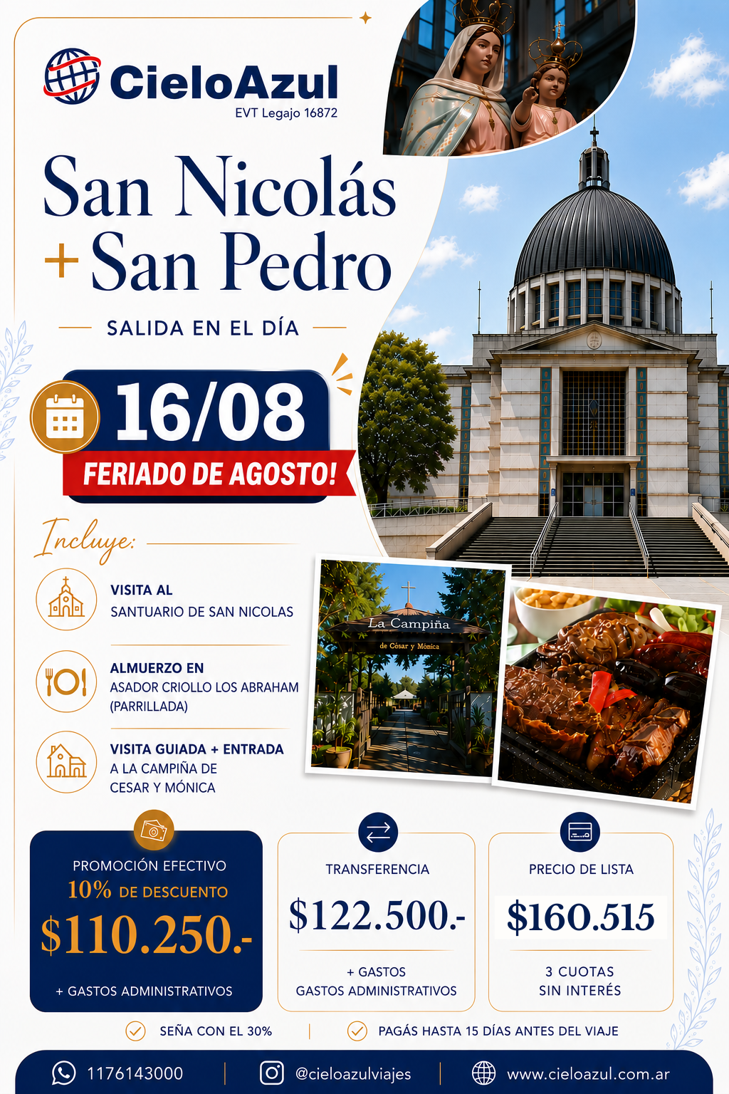 SAN NICOLAS + SAN PEDRO - FERIADO DE AGOSTO