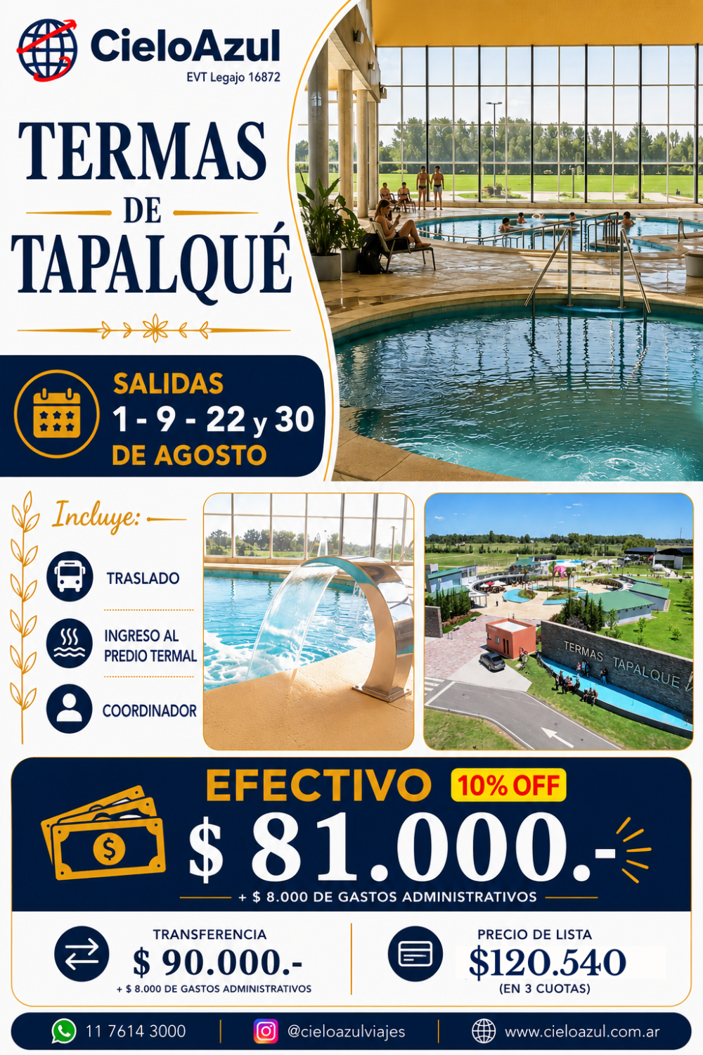 TERMAS DE TAPALQUE - AGOSTO