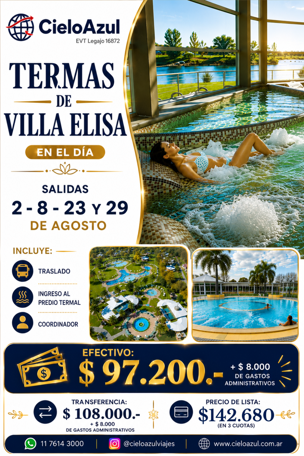 TERMAS DE VILLA ELISA - AGOSTO