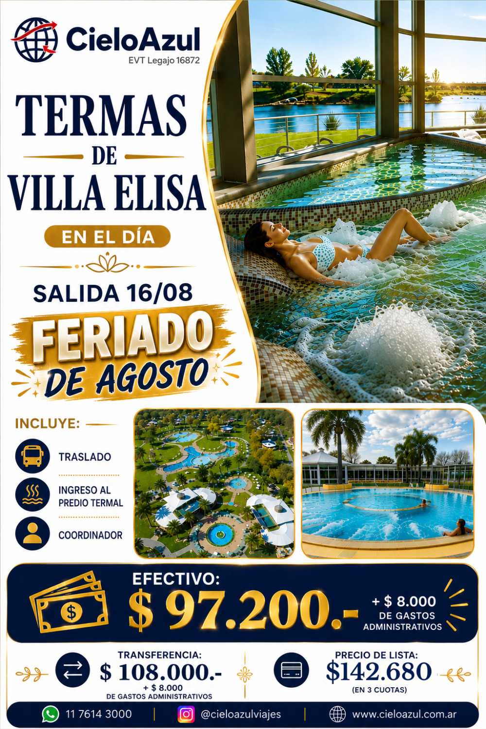 TERMAS DE VILLA ELISA - FERIADO DE AGOSTO