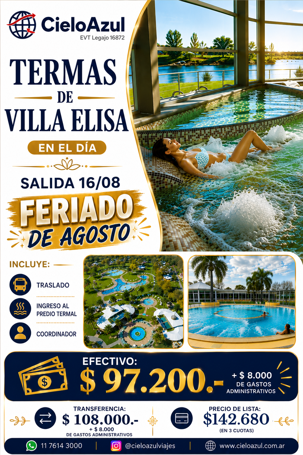 TERMAS DE VILLA ELISA - FERIADO DE AGOSTO