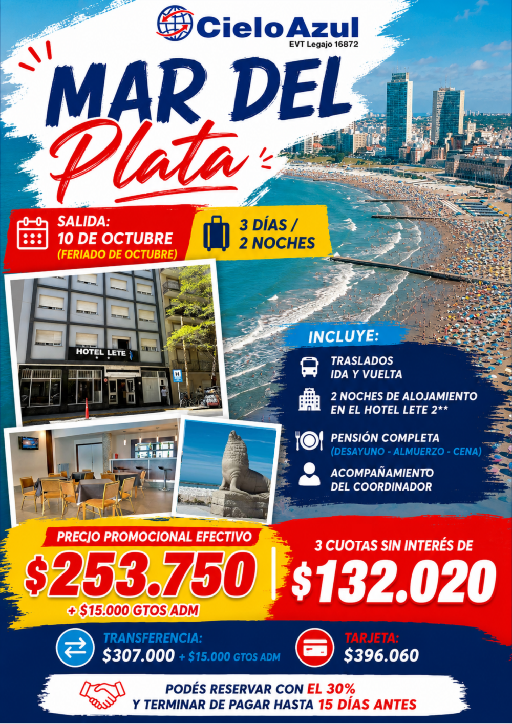 MAR DEL PLATA - FERIADO DE OCTUBRE