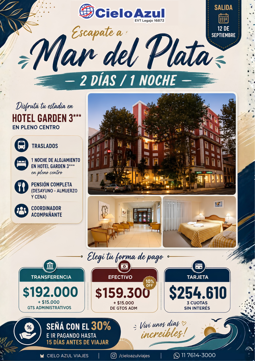 MAR DEL PLATA - 2D/1N SEPTIEMBRE