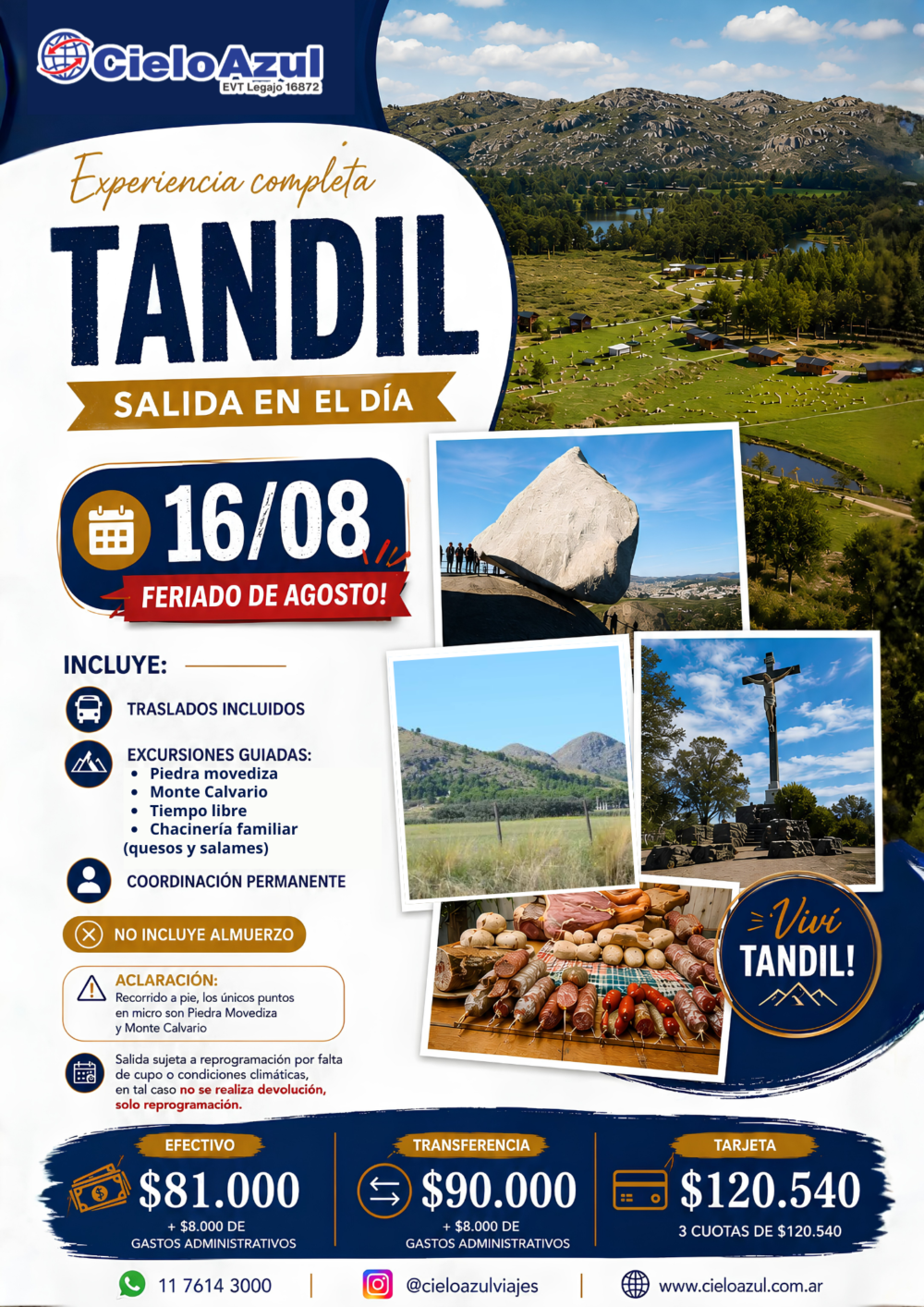 TANDIL - FERIADO DE AGOSTO