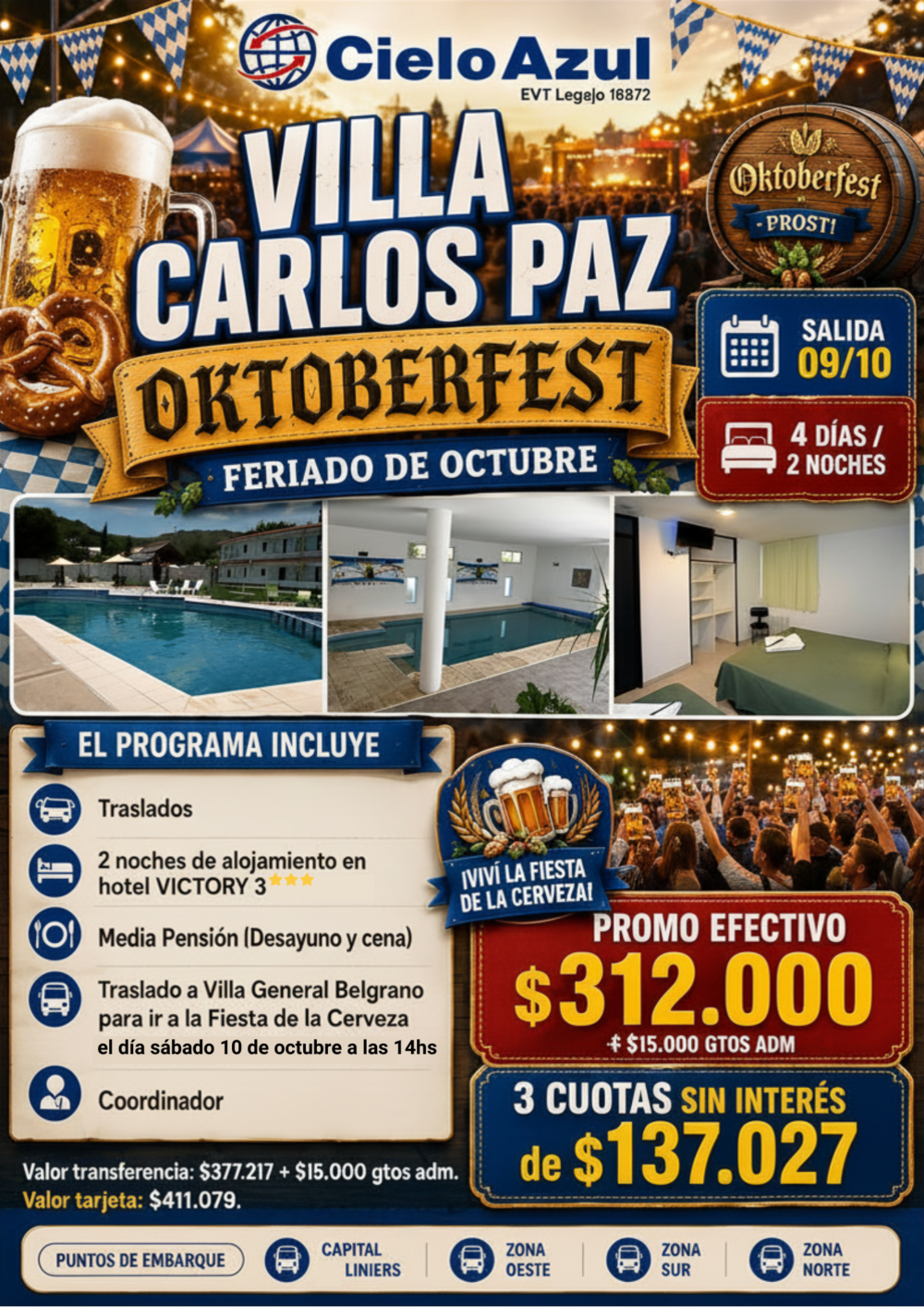 OKTOBERFEST - FERIADO DE OCTUBRE - VILLA CARLOS PAZ