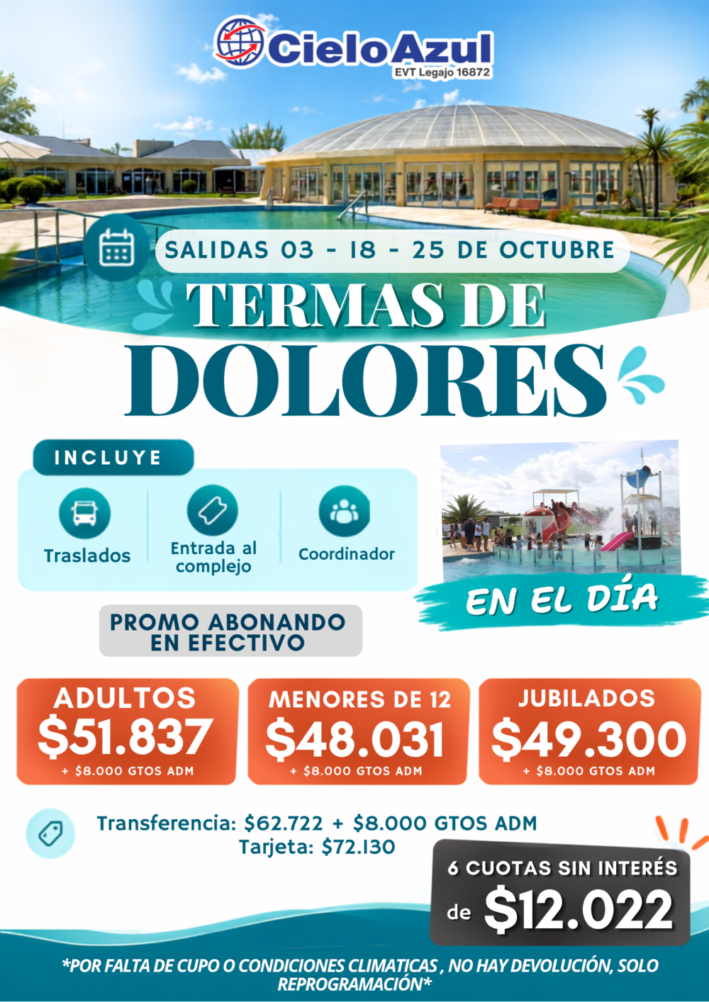 TERMAS DE DOLORES - OCTUBRE